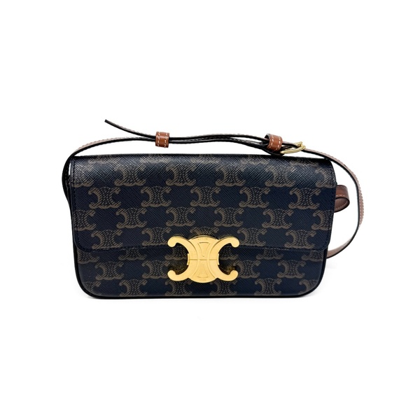 Celine SHOULDER BAG CLAUDE IN Triomphe canvas and calfskin - Picture 1 of 9